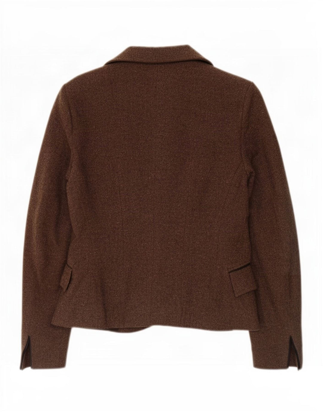 Zara Mujer Chaqueta Blazer De 1 Botón EU 40 Acrílico Moteado Marrón Medio
