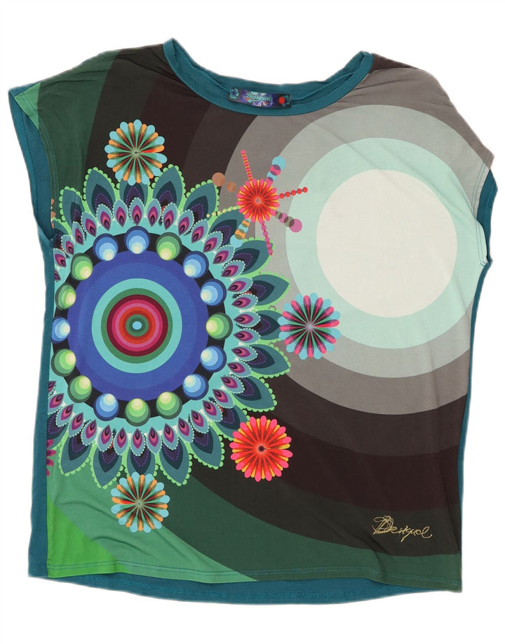 Desigual - Camiseta gráfica para mujer, talla 40, talla M, multicolor