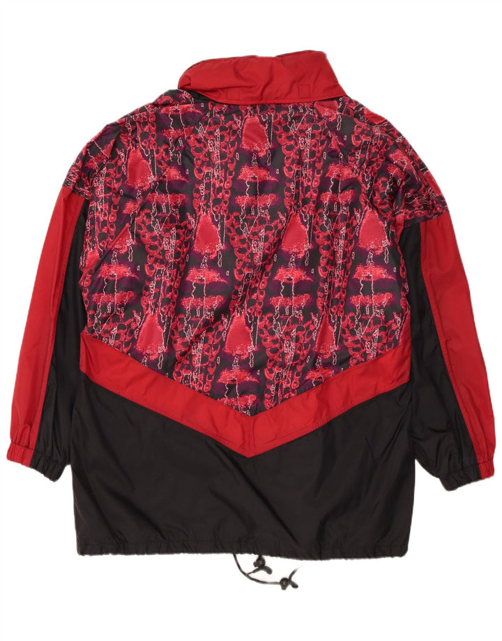 Linea Primero Chaqueta impermeable holgada con estampado abstracto para hombre UK 36 Small Black