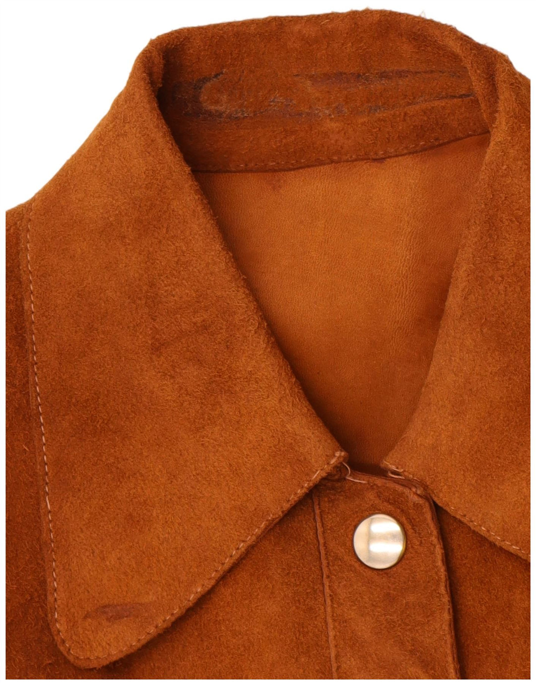 Vintage mujer ante chaqueta Reino Unido 10 pequeño marrón
