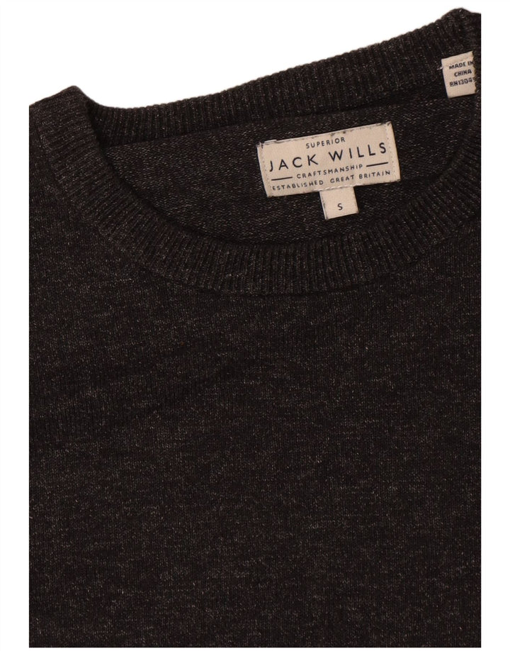 Jack Wills Jersey De Cuello Redondo Para Hombre Pequeño Algodón Gris