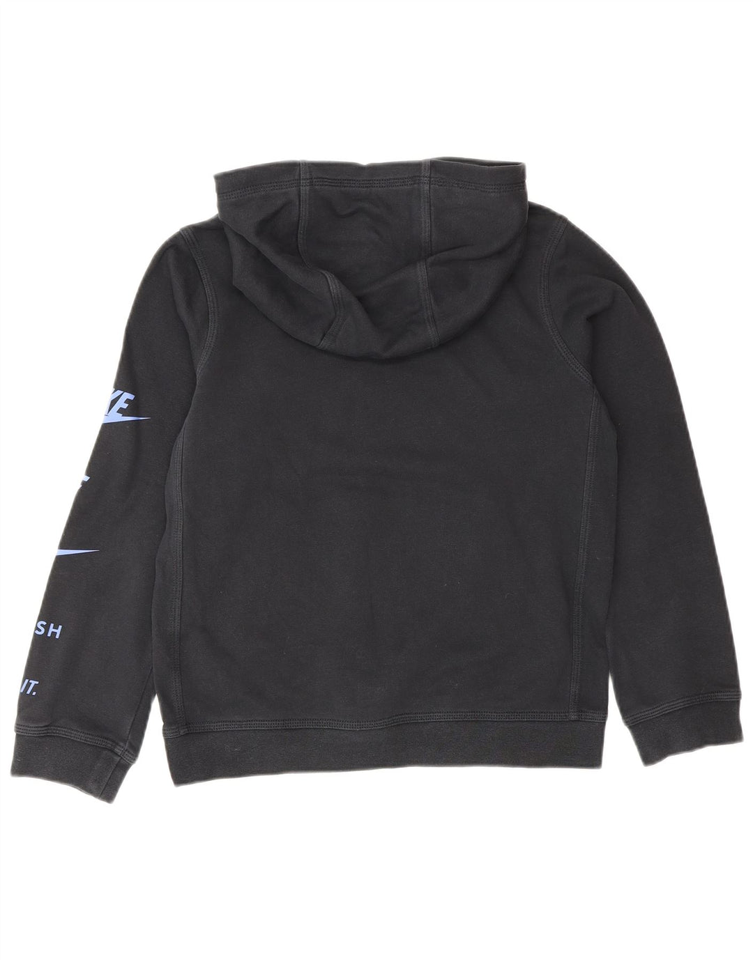 Nike - Sudadera con capucha para niño (10-11 años, talla mediana, algodón negro)