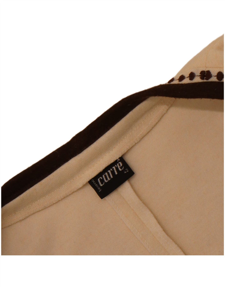 Carre Suéter tipo cárdigan abierto sin mangas para mujer EU 42 Large Off White