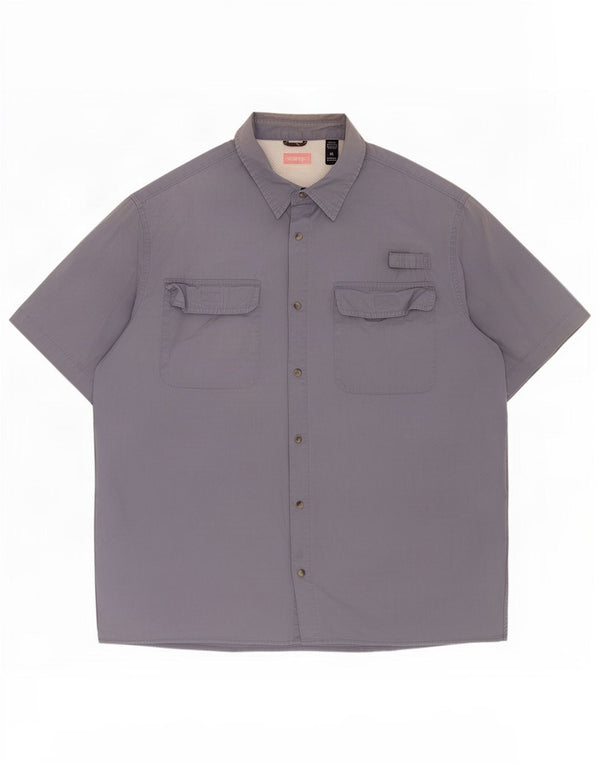 Wrangler Camisa Manga Corta Hombre XL Azul Algodón