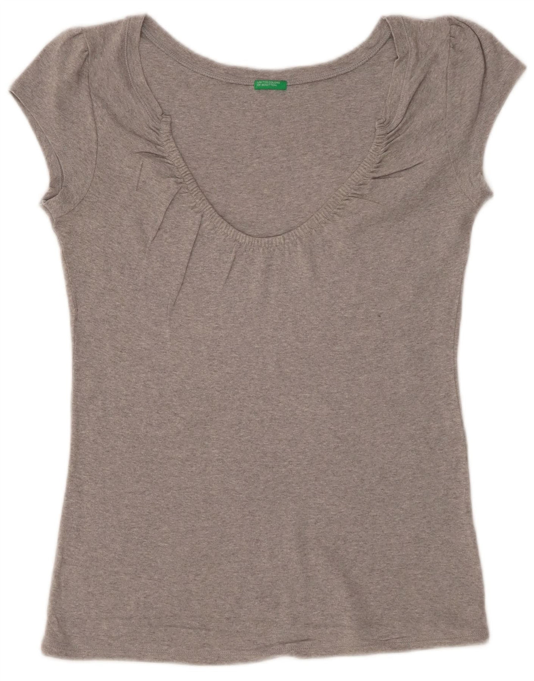 Camiseta Benetton Mujer UK 40 Gris Medio