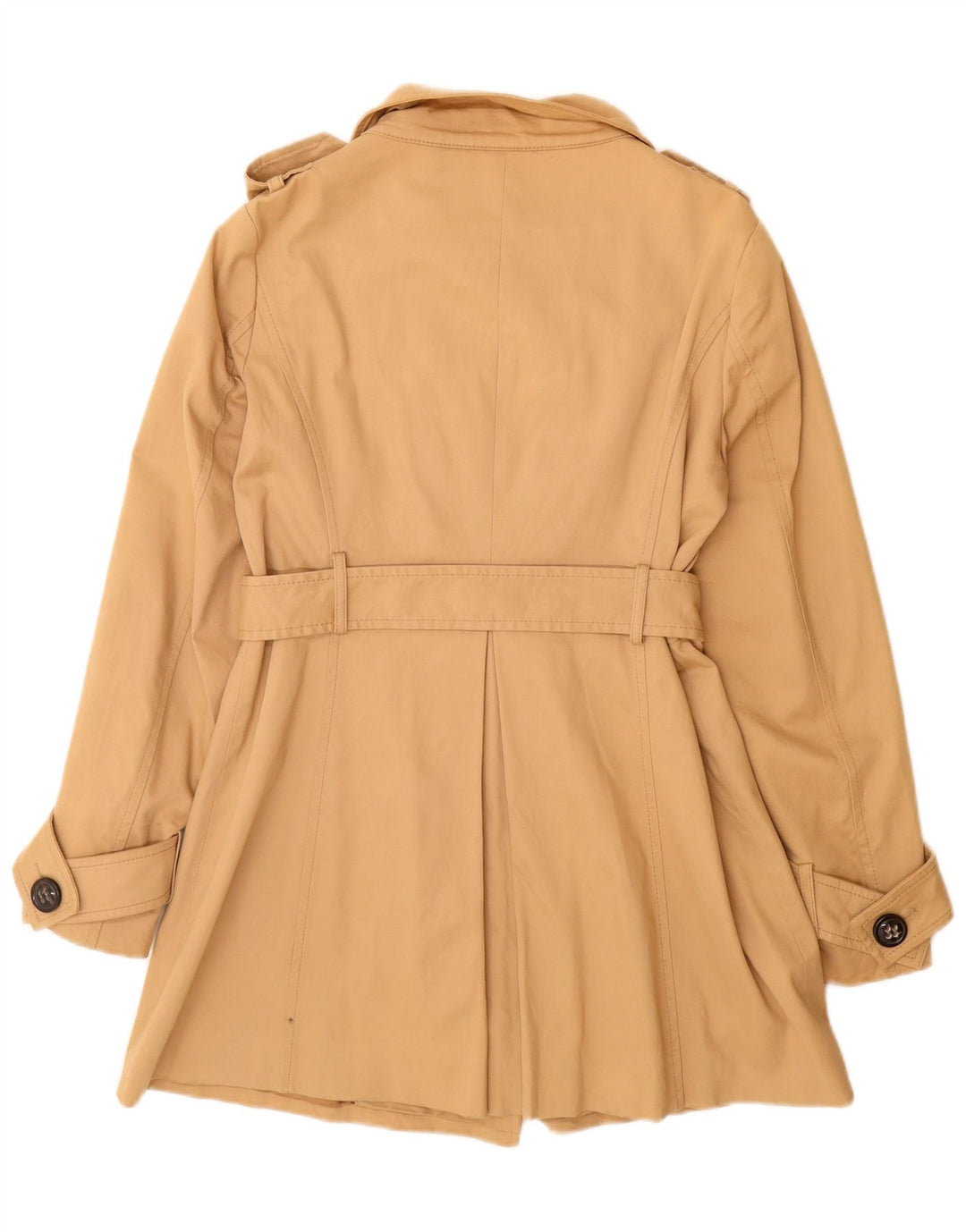 Zara Mujer Gabardina UK 42 Algodón Beige Medio