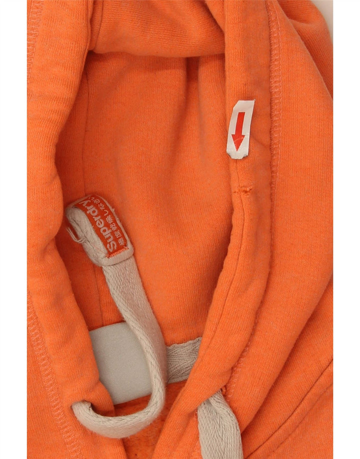 Superdry Jersey con capucha gráfica para mujer UK 10 Small Naranja Poliéster