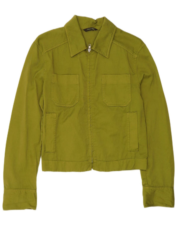 Chaqueta Bomber Mujer Gigli IT 44 Algodón Verde Medio