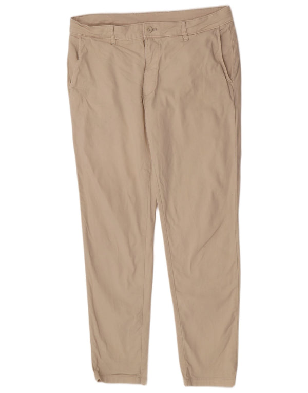 Zara Mens Slim Chino Pantalones EU 46 XL W36 L30 Algodón Beige