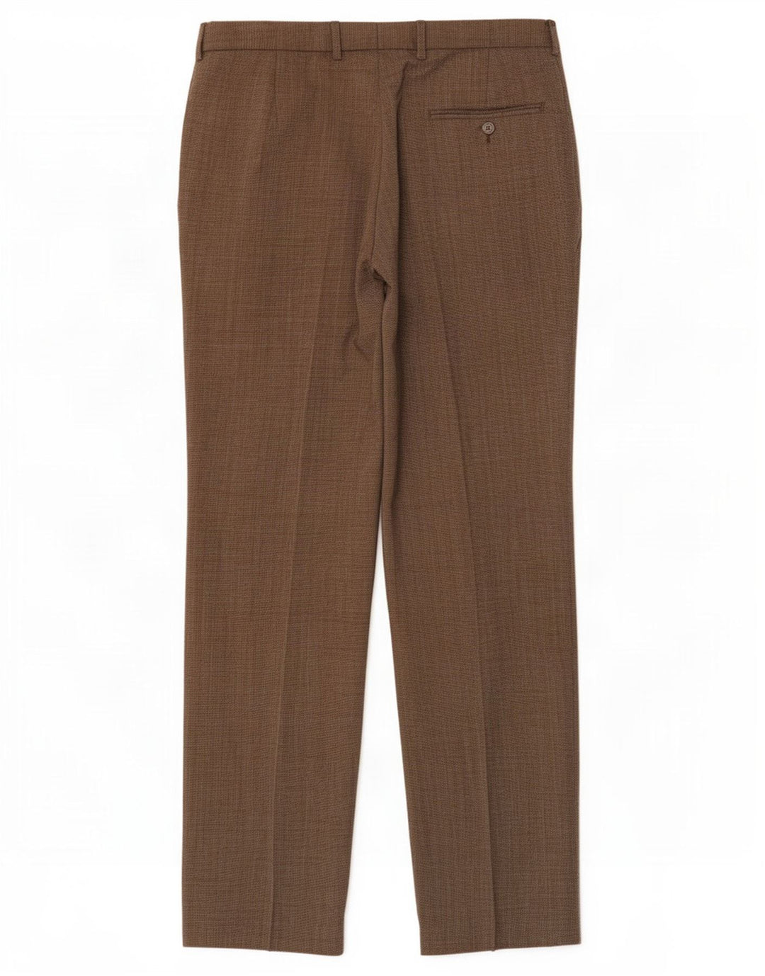 Marks & Spencer Pantalones de traje de corte regular para hombre W34 L33 Brown Check