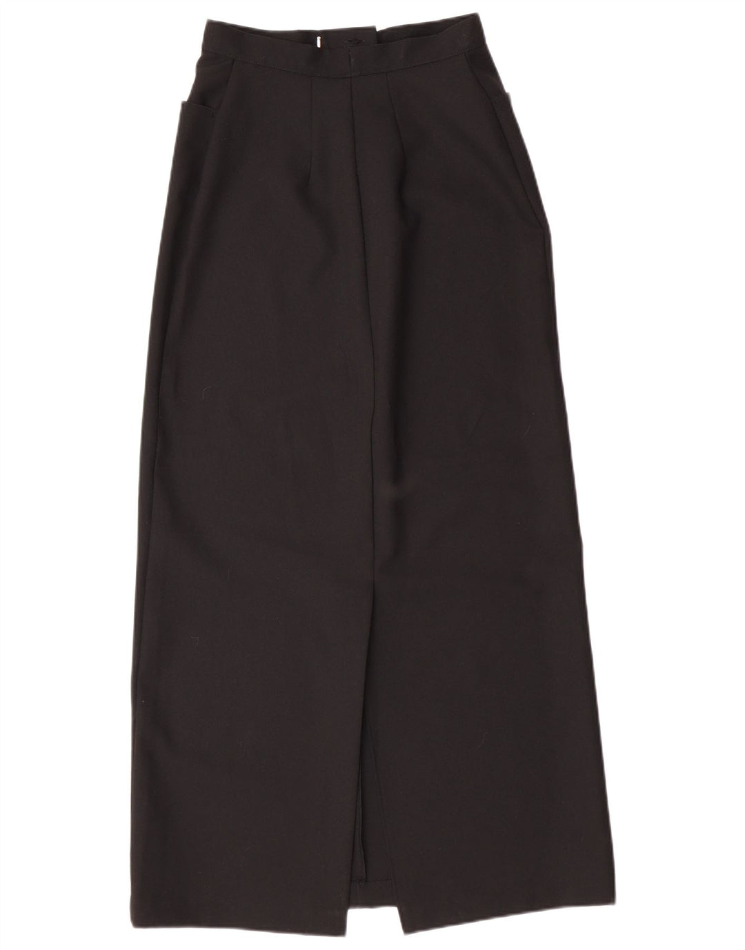 BENETTON Falda larga de cintura alta para mujer IT 44 Mediana W25 Poliéster negro