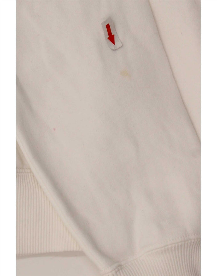 Nike - Chaqueta de chándal gráfica para mujer, talla 40, algodón blanco mediano