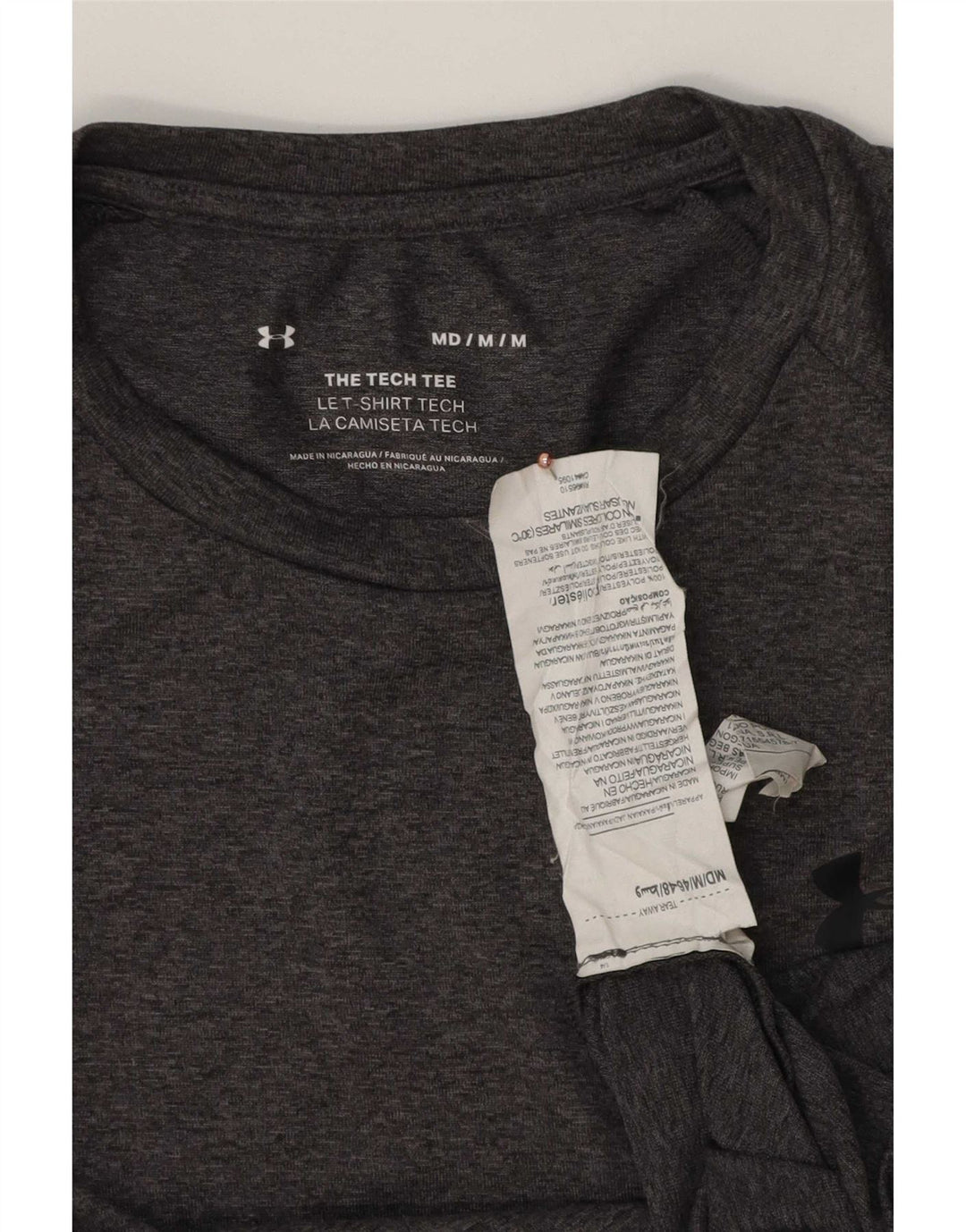 Camiseta Under Armour Hombre Top Poliéster moteado gris medio