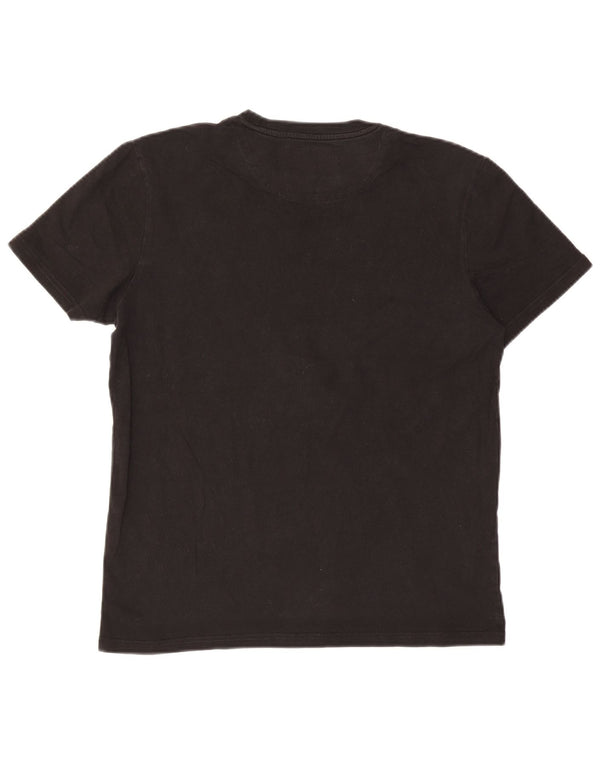 Lyle & Scott Camiseta para hombre Top Medium Black Cotton