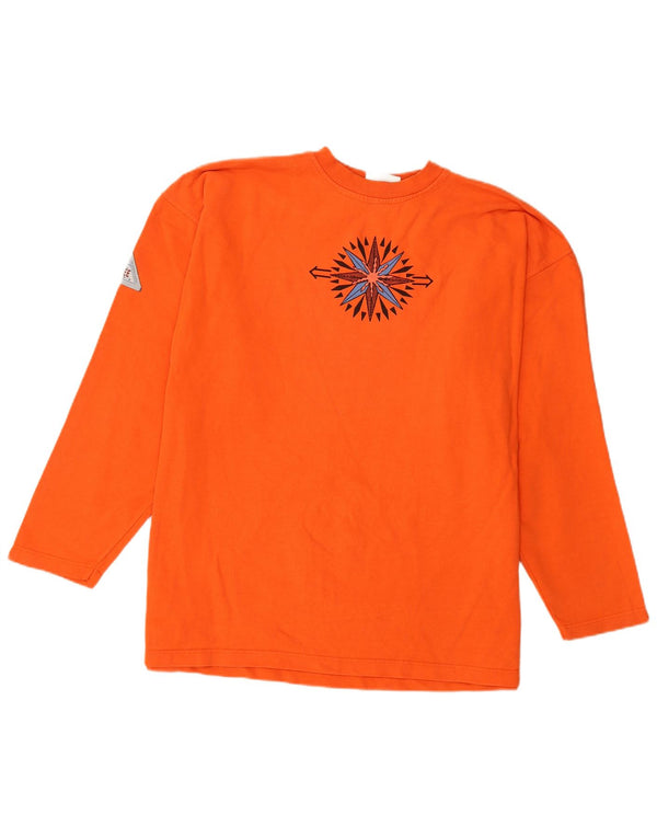 Chiemsee Mens Graphic Top Manga Larga 2XL Algodón Naranja