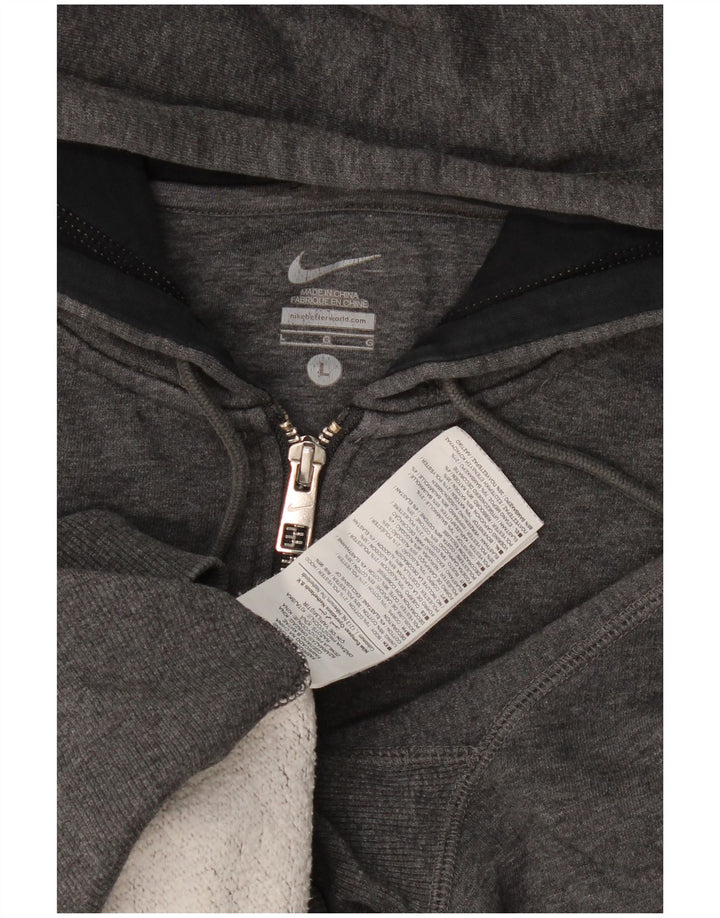 Nike - Sudadera con capucha y cremallera para hombre, talla grande, algodón gris