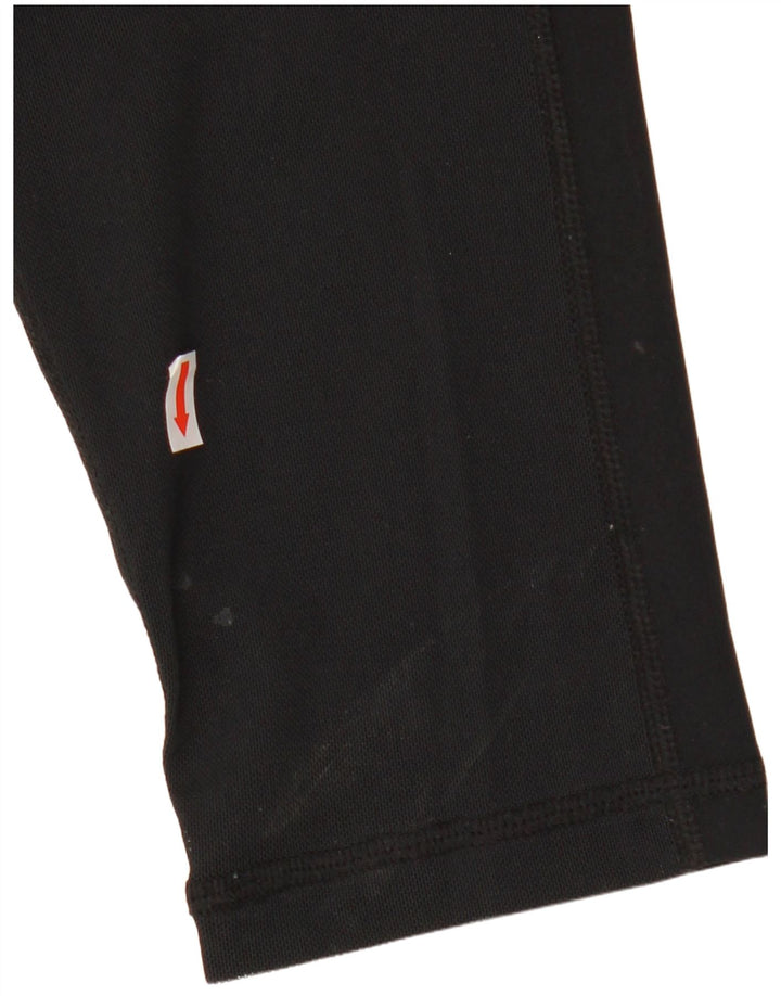 NIKE Leggings capri gráficos Dri Fit para mujer UK 12 Mediano Negro Poliéster