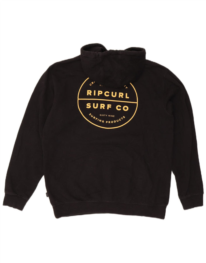RIP CURL Jersey con capucha gráfico para hombre Algodón negro mediano
