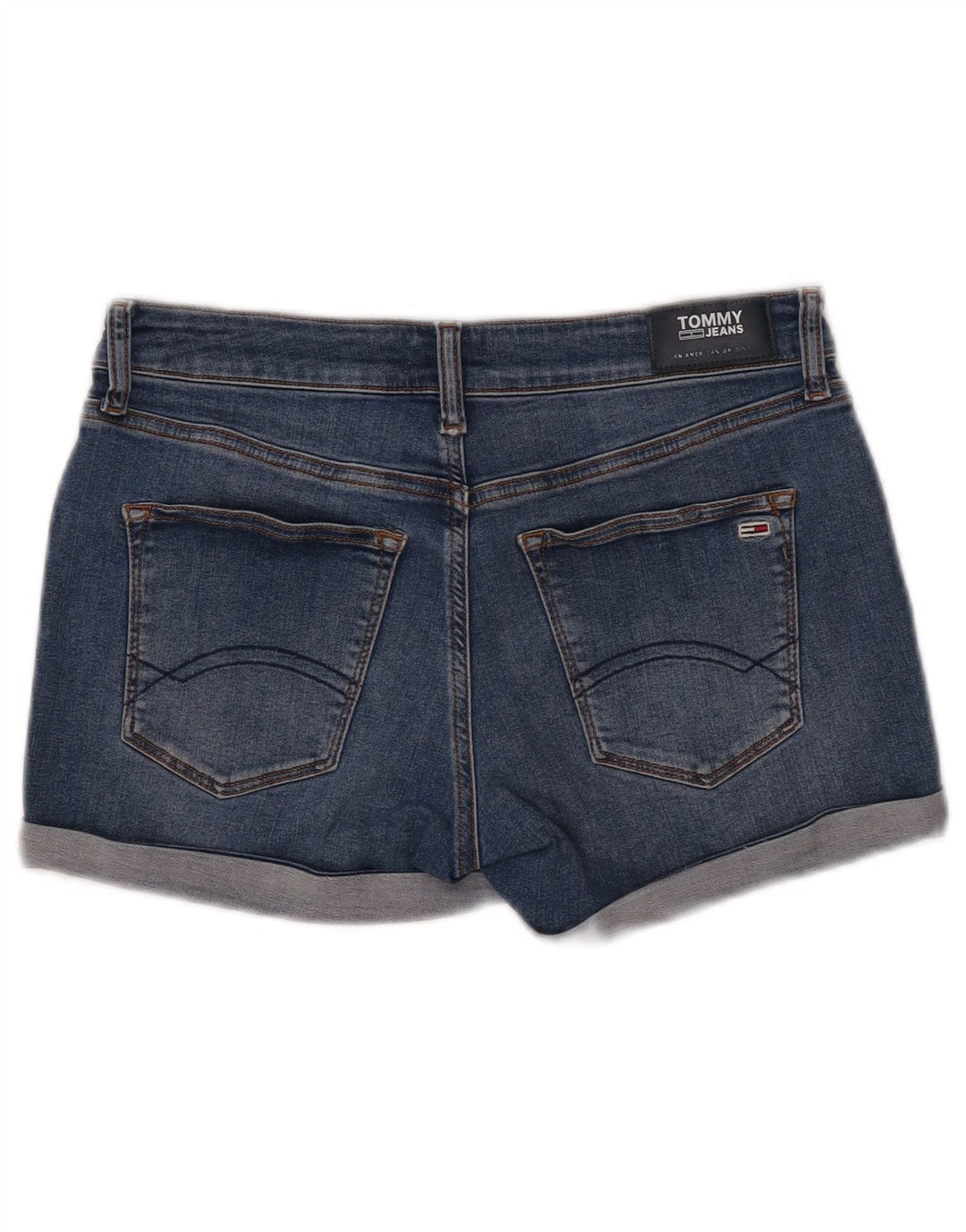 TOMMY HILFIGER Shorts vaqueros de mujer W28 Algodón azul medio