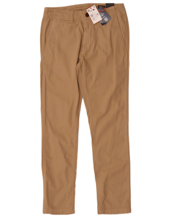 Superdry Pantalón chino ajustado para hombre W28 L32 Algodón beige
