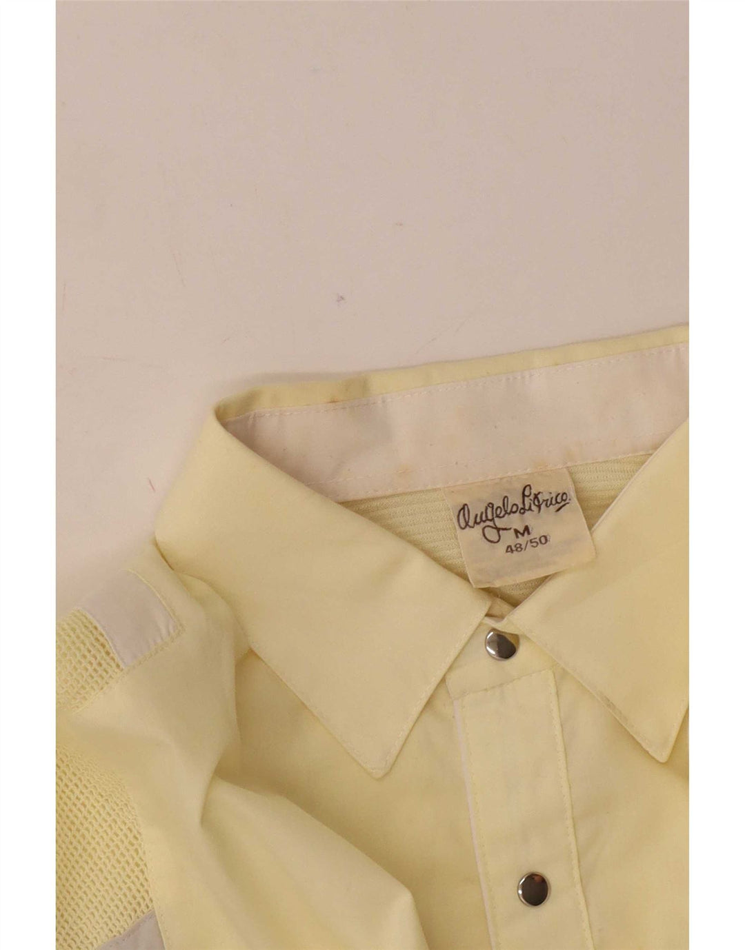 Angelo Litrico Camisa tipo jersey para hombre IT 48/50 Medium Yellow Stripes