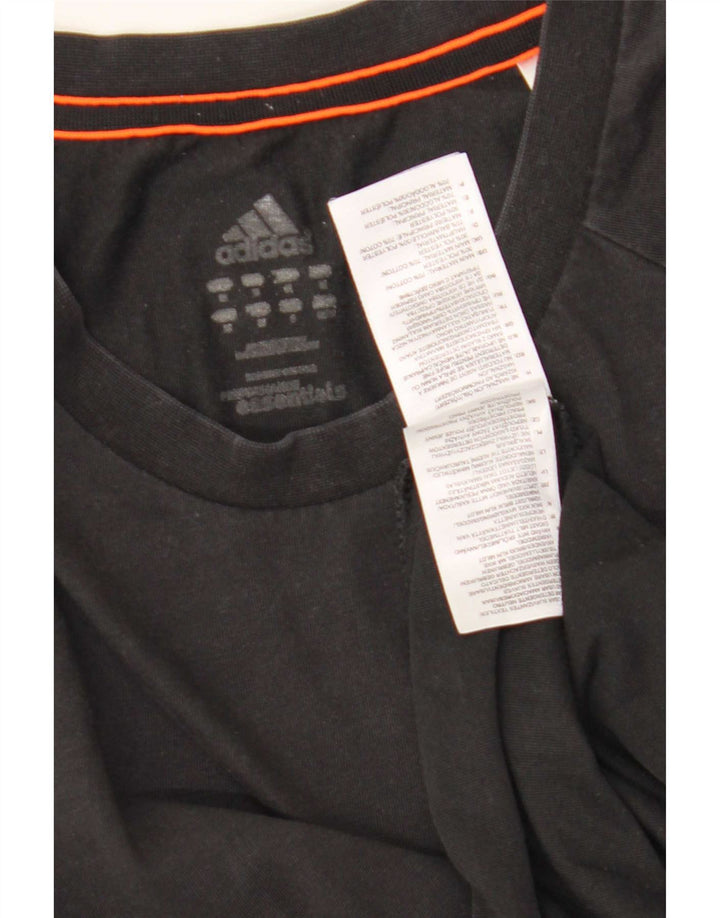 Adidas Mens Climalite Camiseta Top Medio Negro Algodón
