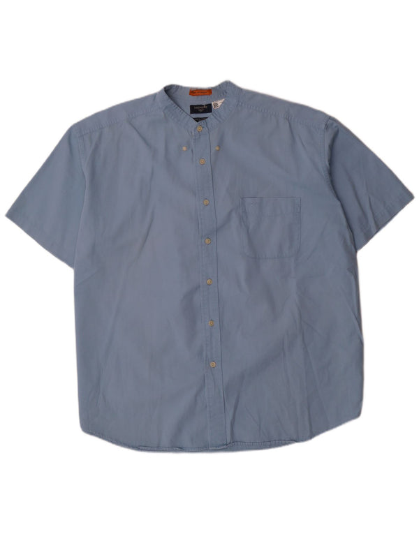 DOCKERS Camisa de manga corta para hombre Stain Defender 2XL Algodón azul