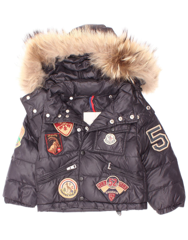 Moncler Chaqueta acolchada con capucha para bebé niño 18-24 meses Nylon negro