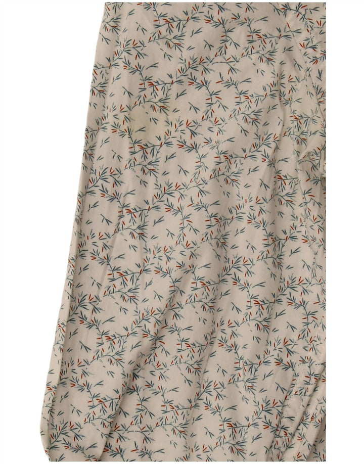 J. Crew Camisa ajustada para hombre de algodón floral blanco mediano