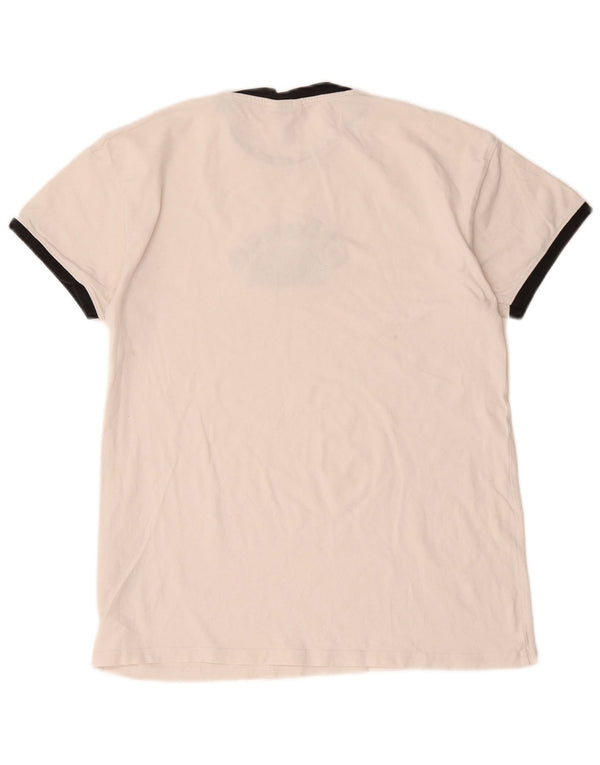 Ellesse Camiseta gráfica para mujer Top UK 8 Small White Cotton