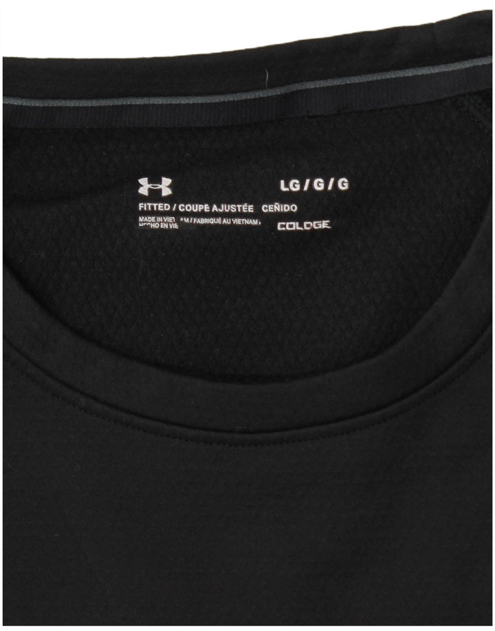 UNDER ARMOUR Camiseta Cold Gear de manga larga para hombre, talla grande, negra