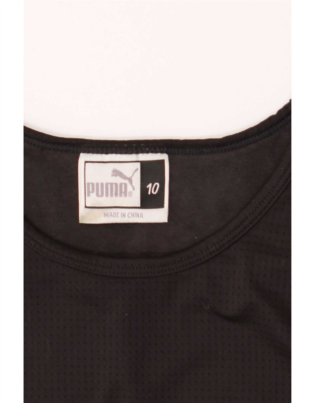 Puma Mujer Chaleco Top UK 10 Pequeño Poliéster Negro