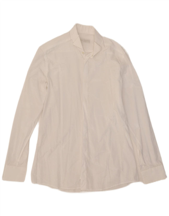 Carlo Pignatelli Camisa Hombre Talla 38 15 Poliéster Blanco Mediano