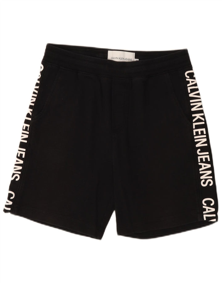 Calvin Klein Shorts deportivos gráficos para hombre Algodón negro mediano