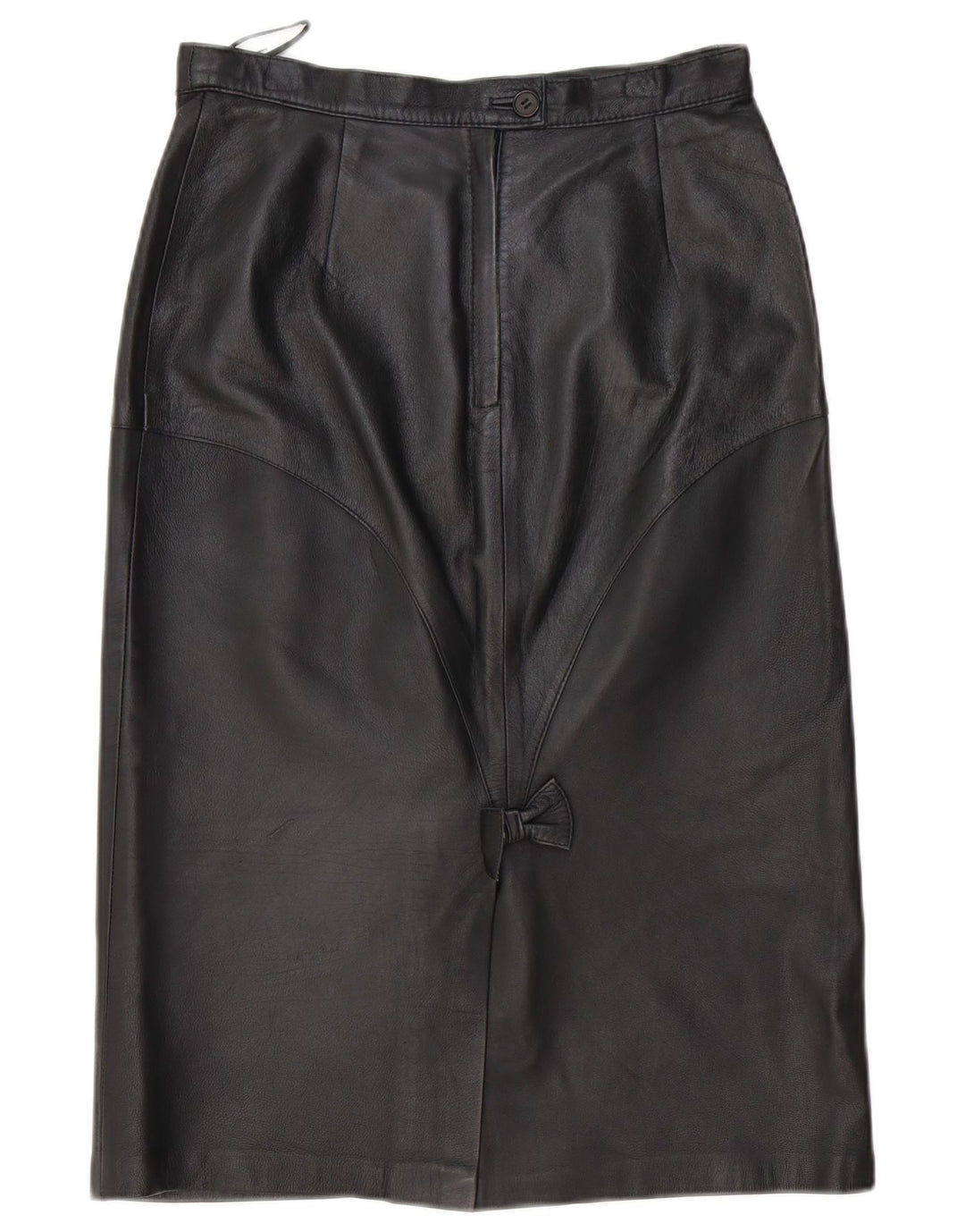 Falda de cuero vintage para mujer EU 40 Medio W30 Cuero Negro