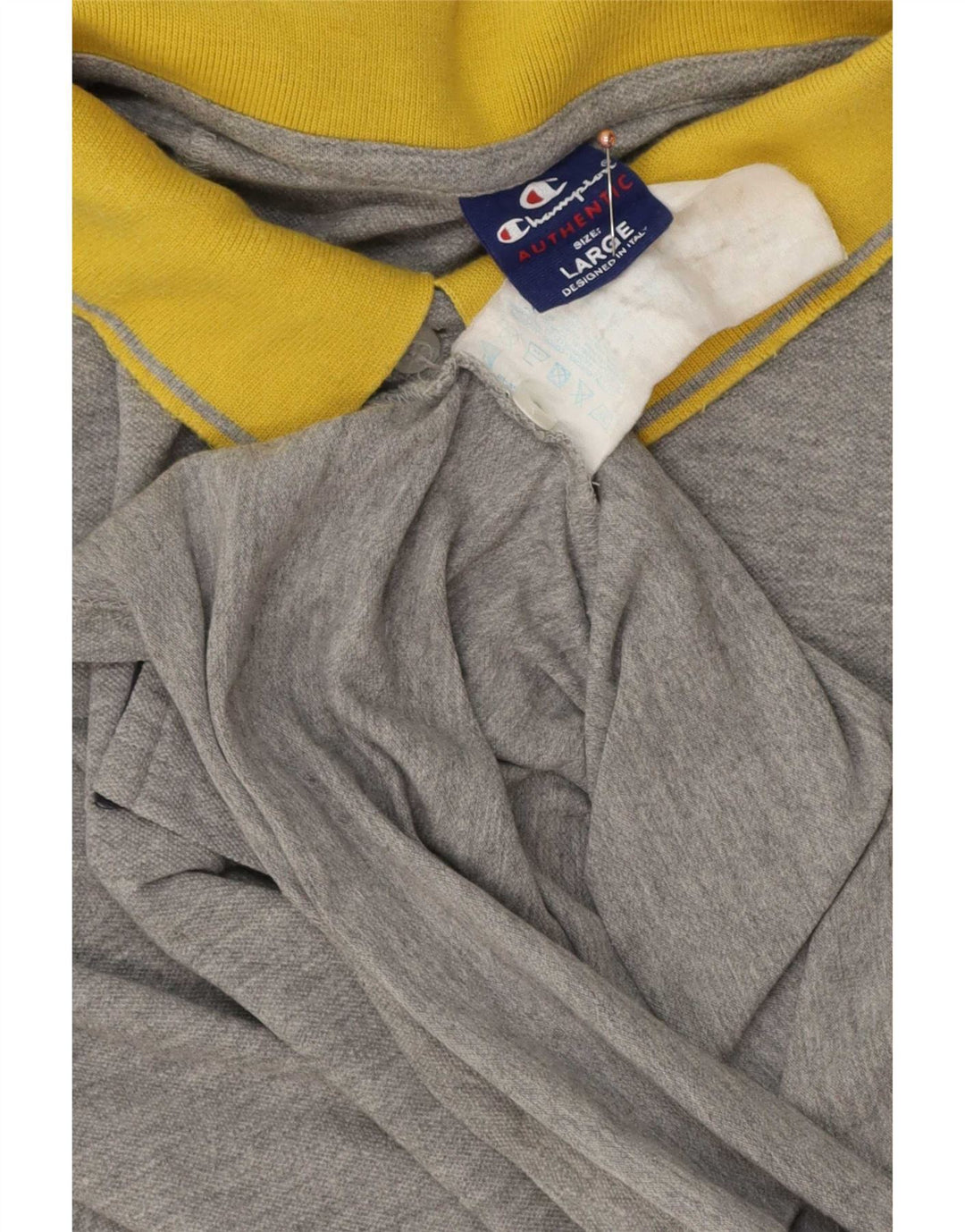 Champion Polo De Rugby Para Hombre Grande Gris Algodón