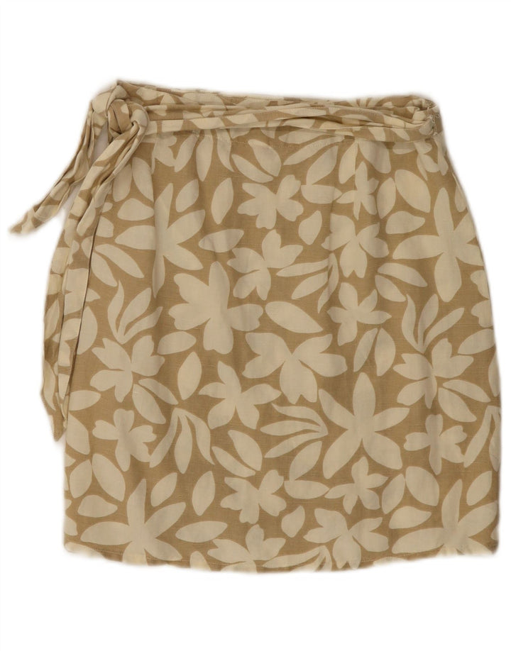 RIP CURL Falda cruzada para mujer pequeña W26 Lino floral beige