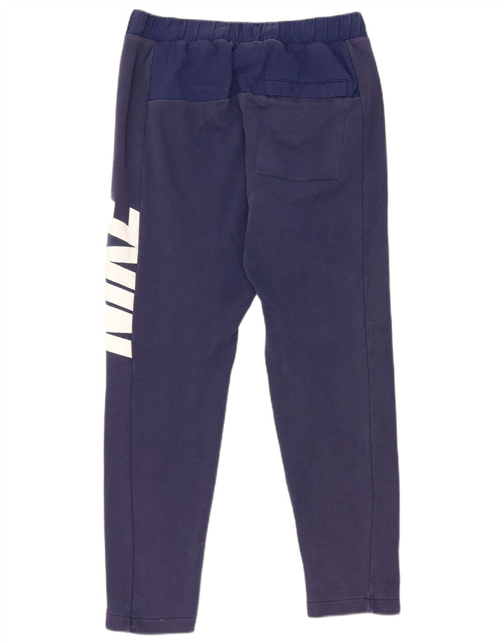 Nike - Pantalones de chándal con gráfico para hombre, talla pequeña, algodón azul marino