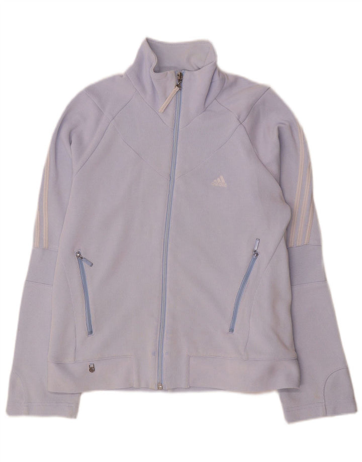 Adidas - Chaqueta de chándal para mujer, talla 12, algodón azul medio