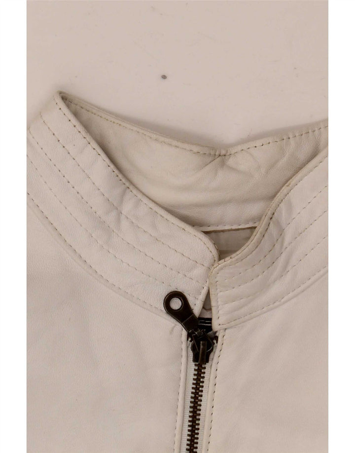 Schegge Chaqueta de cuero para mujer IT 52 2XL Blanco
