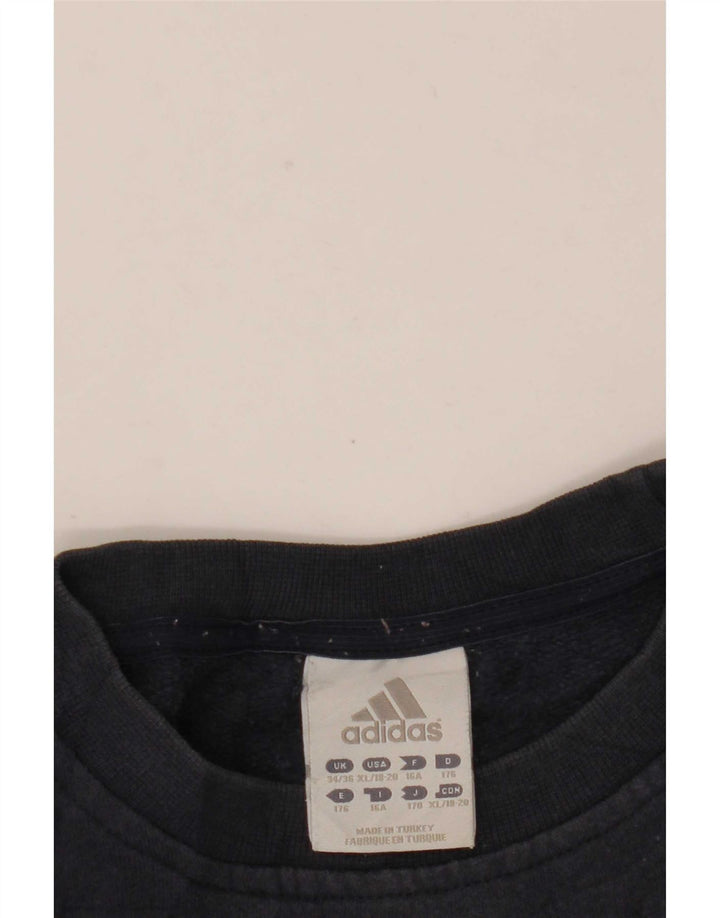 Adidas - Sudadera gráfica para niño (15-16 años), color azul marino