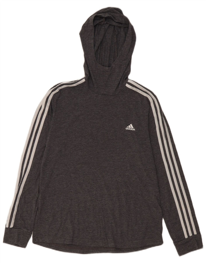 ADIDAS Sudadera con capucha Climalite para mujer Reino Unido 12/14 Poliéster gris medio