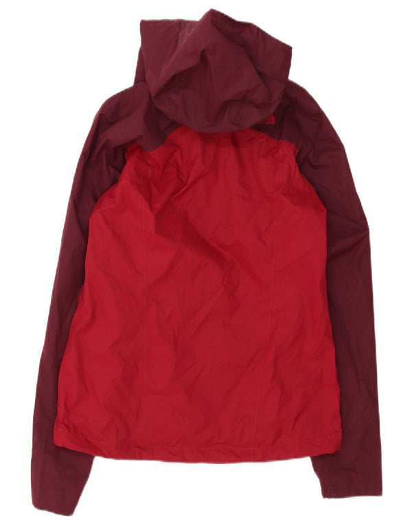 The North Face Chaqueta impermeable con capucha para mujer UK 6 XS Borgoña Colorblock