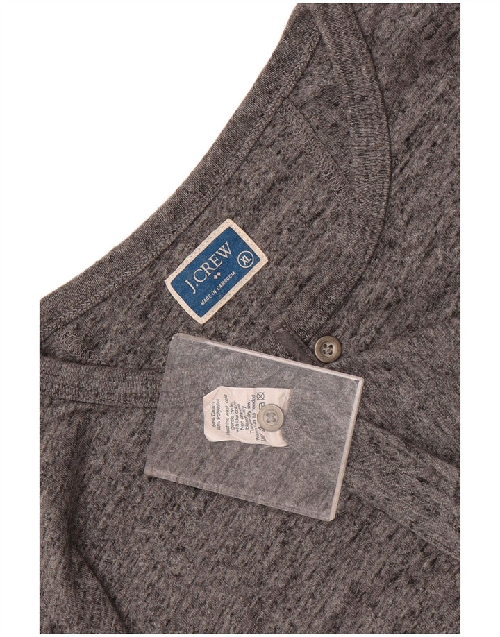 J. Crew Camiseta para hombre de manga larga XL de algodón moteado gris