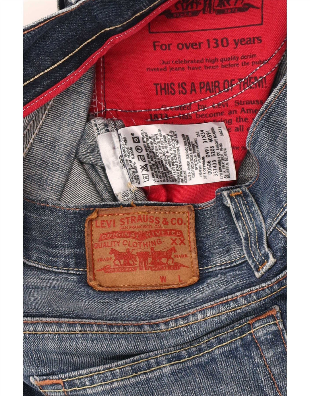 Levi's Mens 506 Shorts De Mezclilla W31 Algodón Azul Medio