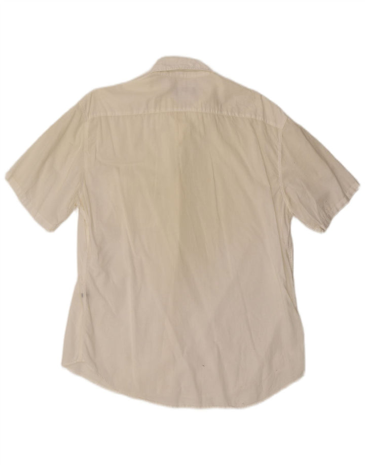 Camisa Armani Jeans Hombre Manga Corta Blanco Medio