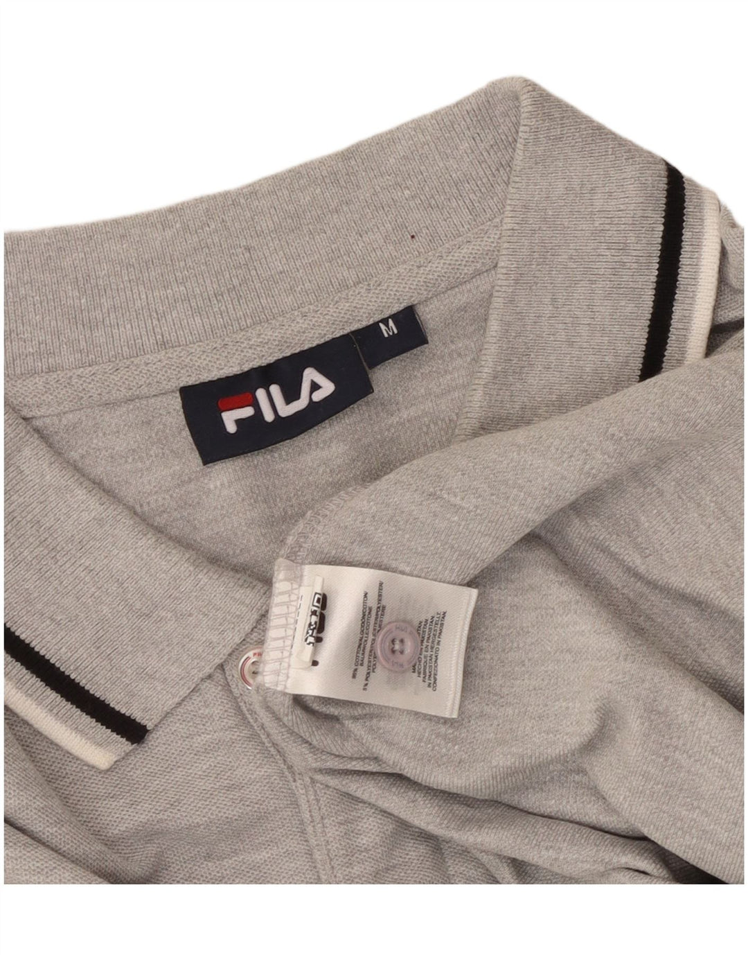 FILA Polo Hombre Algodón Gris Medio
