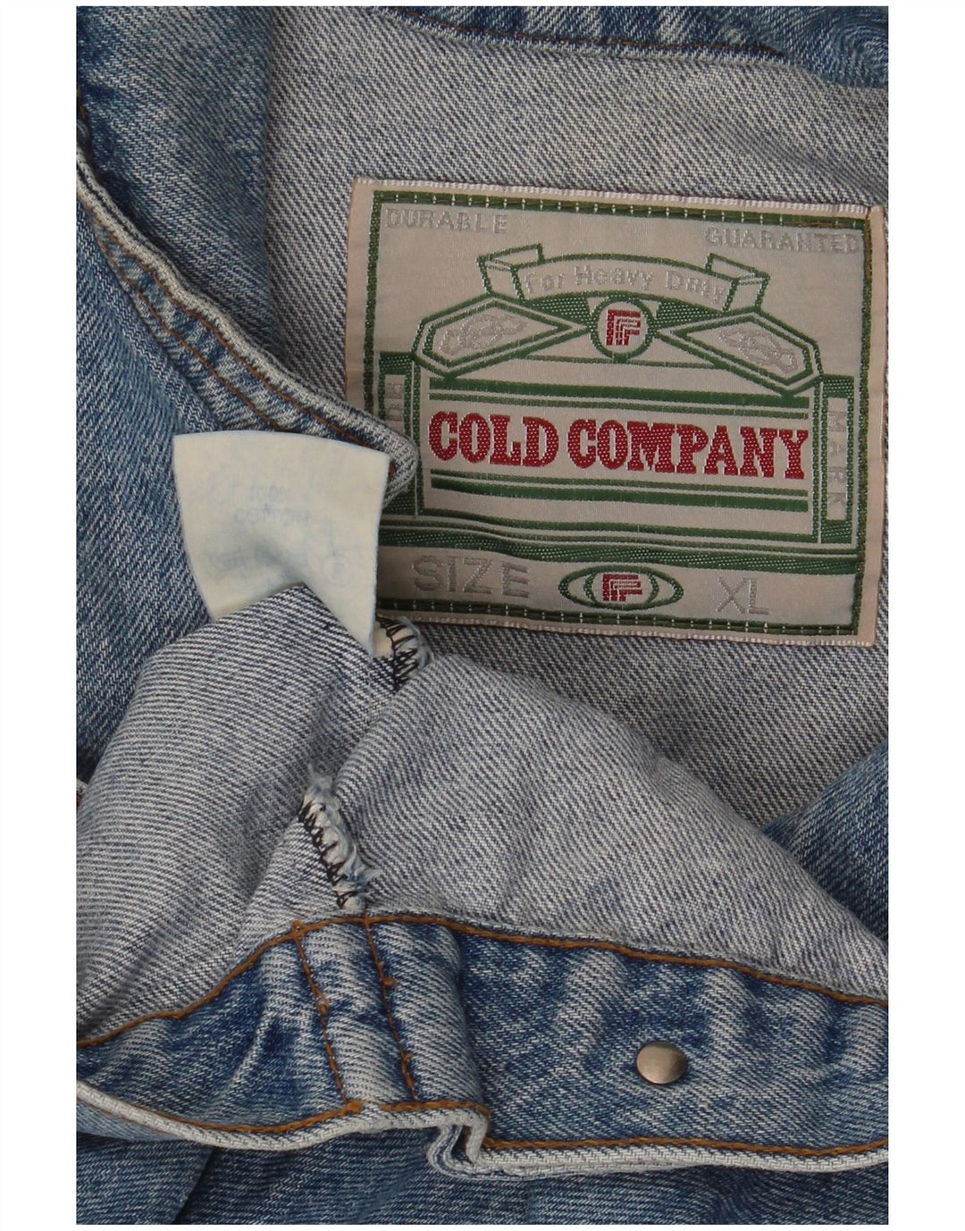 Vintage hombres chaqueta de mezclilla Reino Unido 42 XL algodón azul