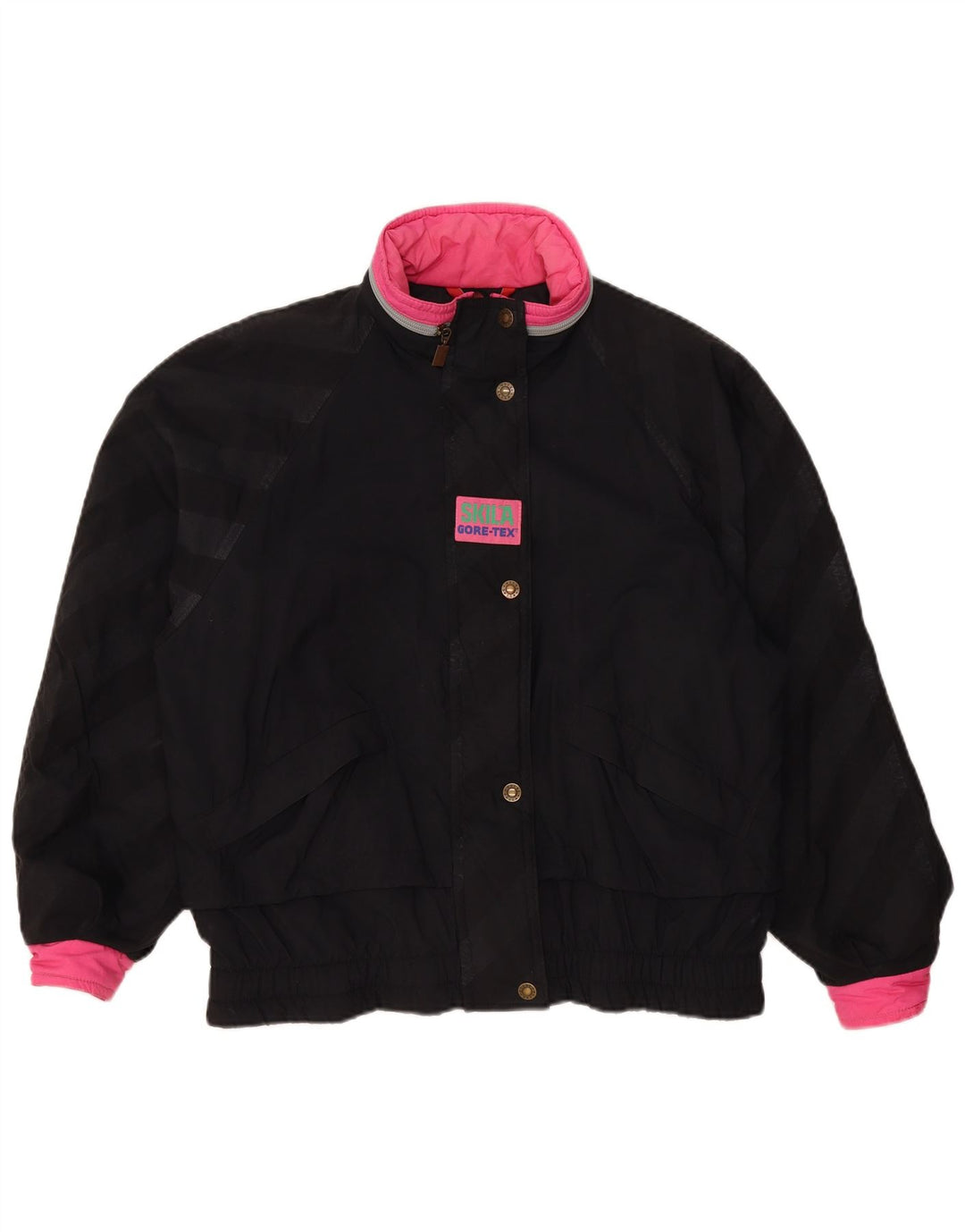 Skila Chaqueta cortavientos extragrande para mujer EU 36 Small Black Colourblock
