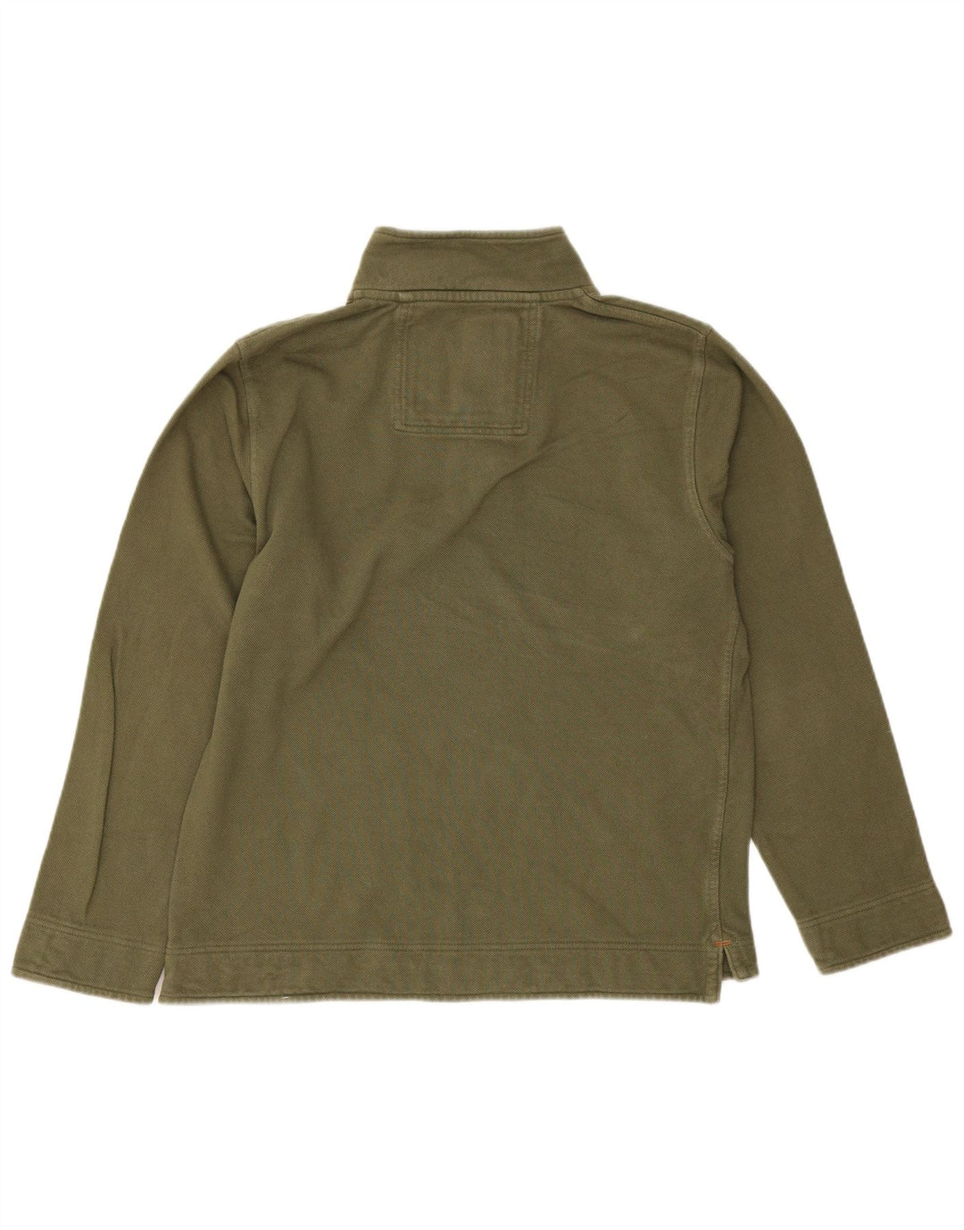 Crew Clothing - Sudadera con cuello y cremallera para hombre, color caqui, algodón